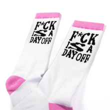 Load image into Gallery viewer, F*CK IS A DAY OFF Pink Sock