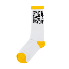 Load image into Gallery viewer, F*CK IS A DAY OFF Yellow Sock