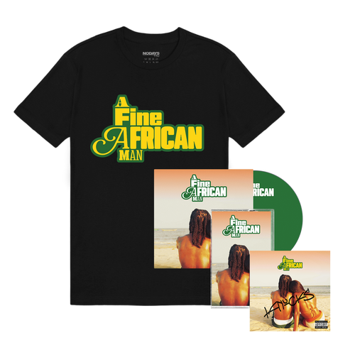 A Fine African Man Logo Tee + CD + Cassette + Signed Artcard