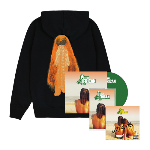 A Fine African Man Mask Hoodie + CD + Cassette + Signed Artcard