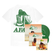 Load image into Gallery viewer, A Fine African Man Album Tee White + Green Vinyl + CD + Signed Artcard