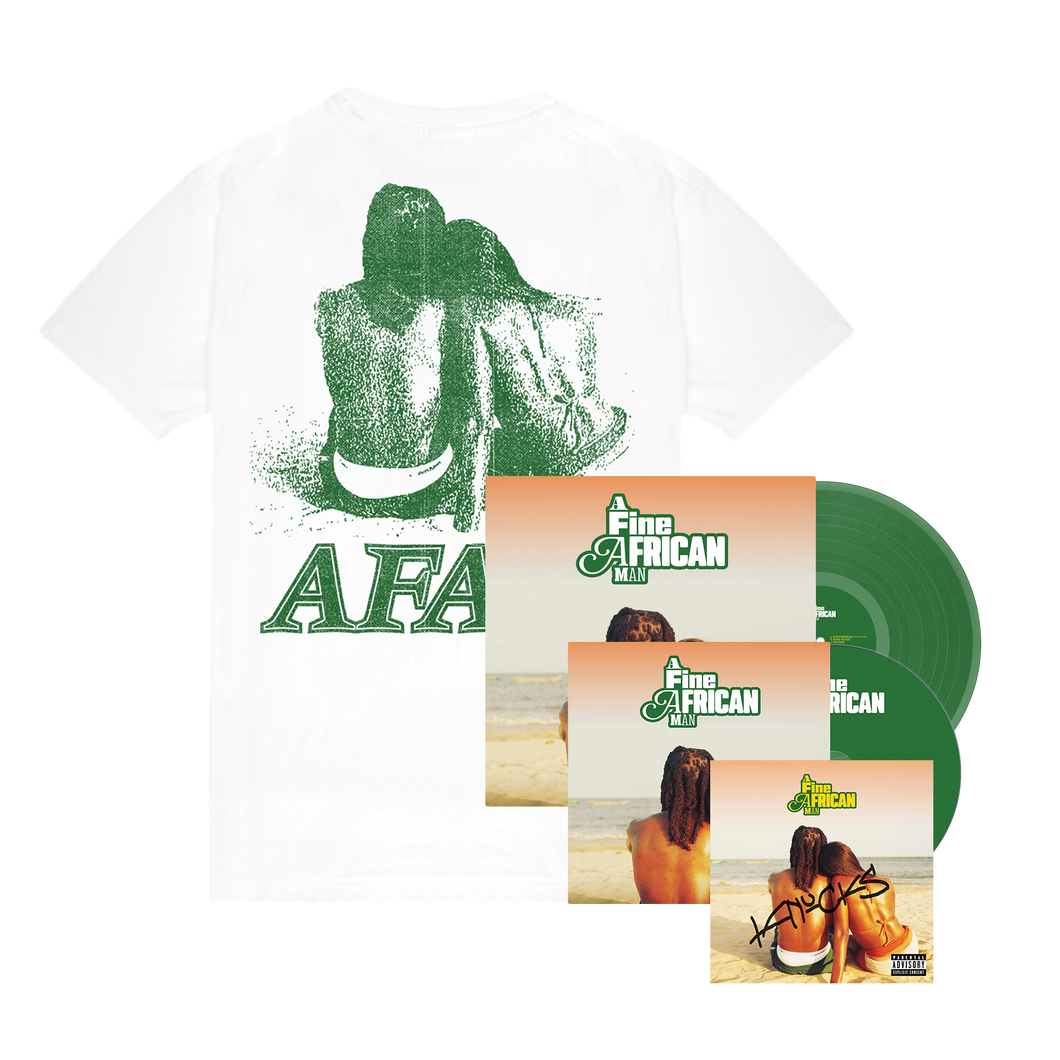 A Fine African Man Album Tee White + Green Vinyl + CD + Signed Artcard