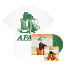 Load image into Gallery viewer, A Fine African Man Album Tee White + Green Vinyl + Signed Artcard