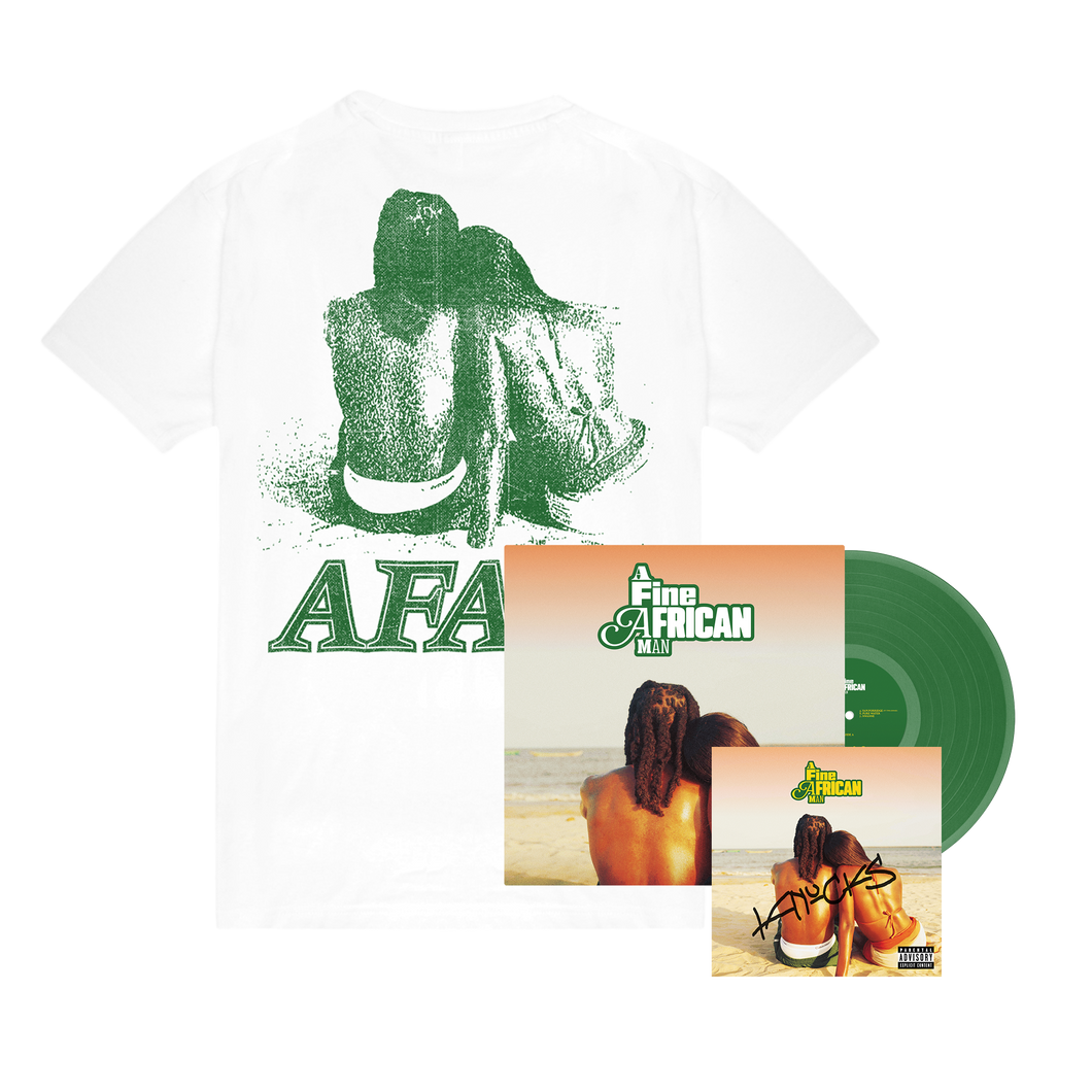 A Fine African Man Album Tee White + Green Vinyl + Signed Artcard